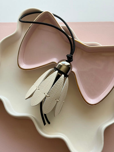 Silver birdie bag charm