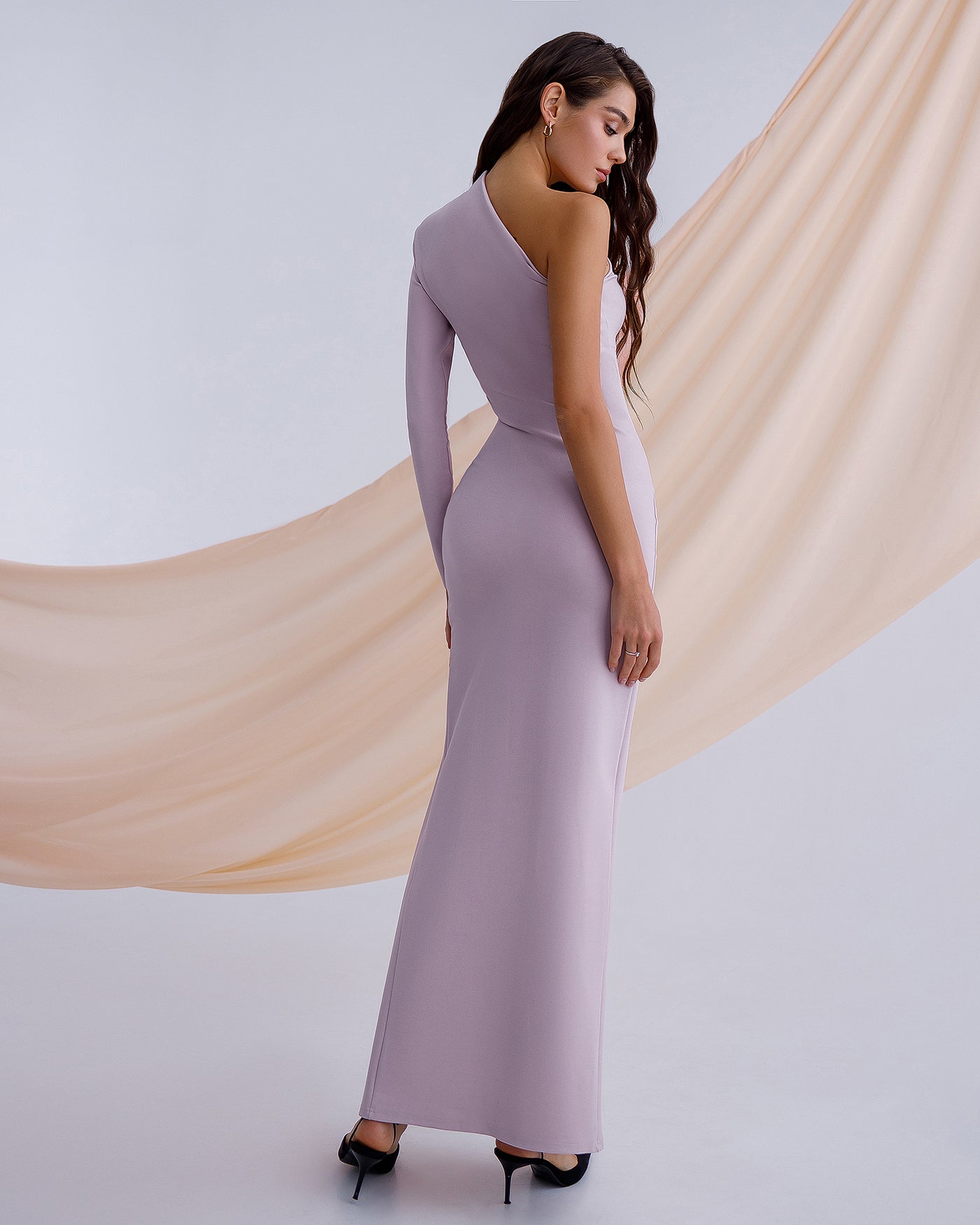 Lavender ONE-SHOULDER MAXI DRESS (ARTICLE 262)