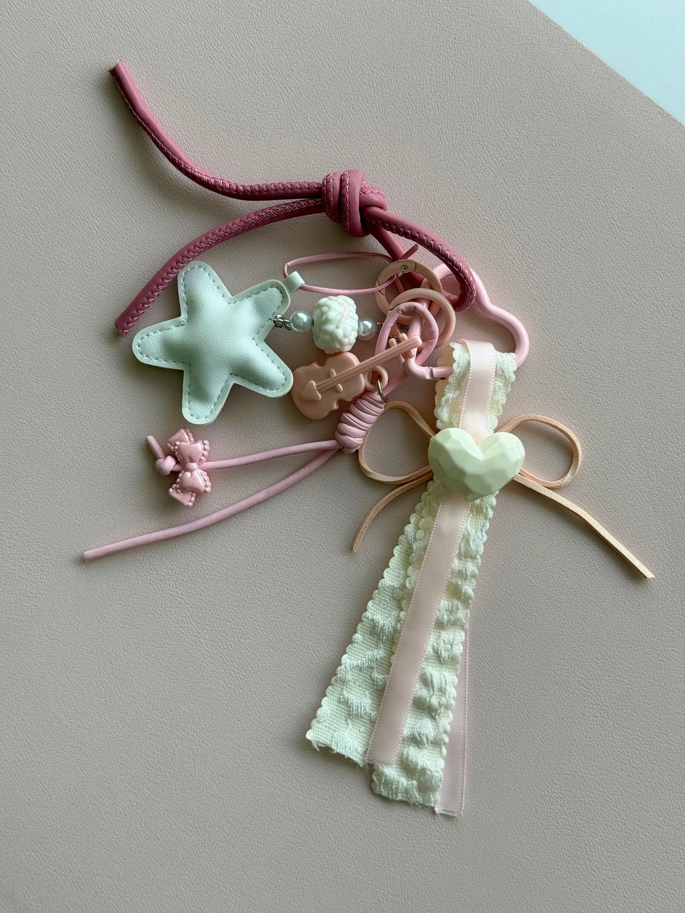 Pink girly dream keychain