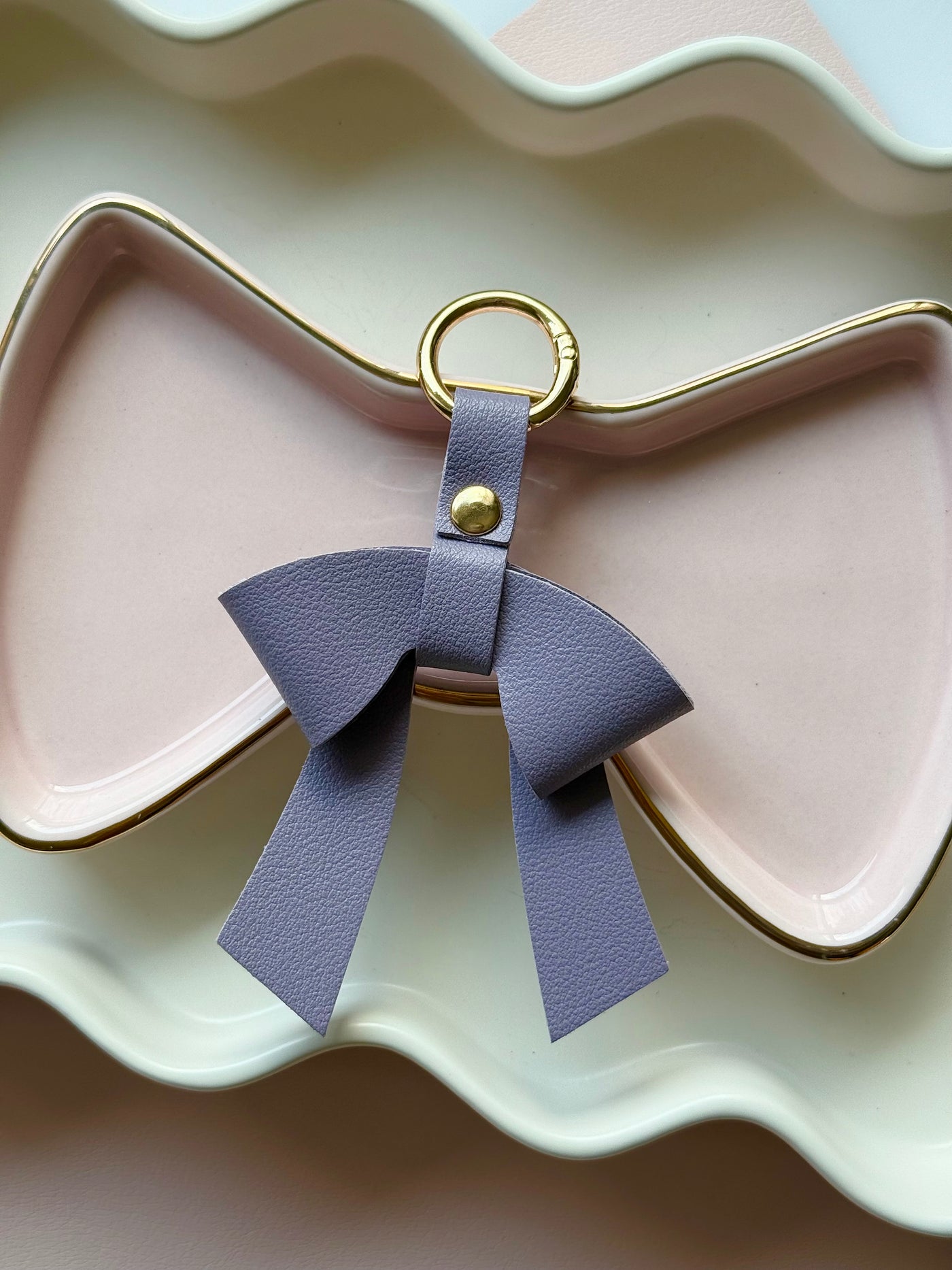 Lavender BOW BAG CHARM