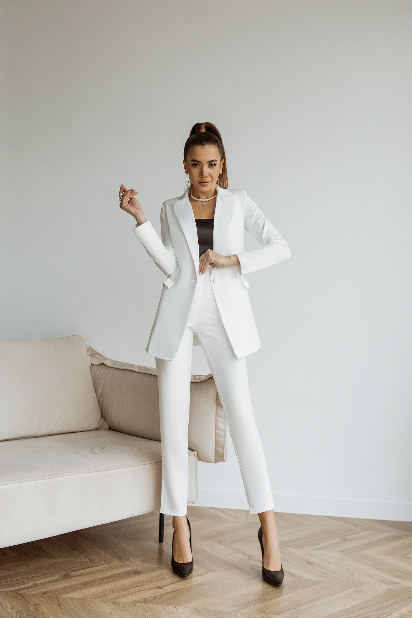 White SLIM-FIT SUIT 2-PIECE (ARTICLE C349)