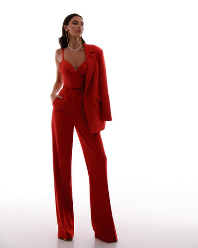 Red DOUBLE BREASTED SUIT 3-PIECE (ARTICLE 300)