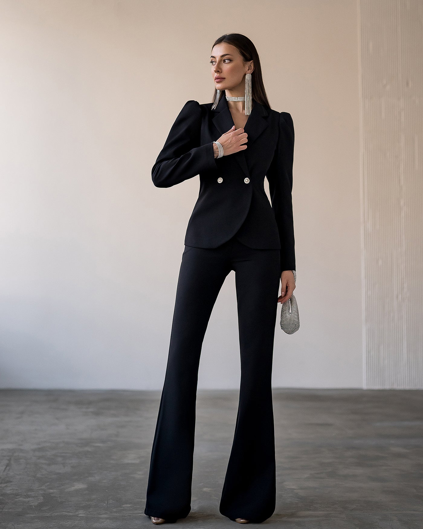 Black Double Breasted Suit 2-Piece (article 282)