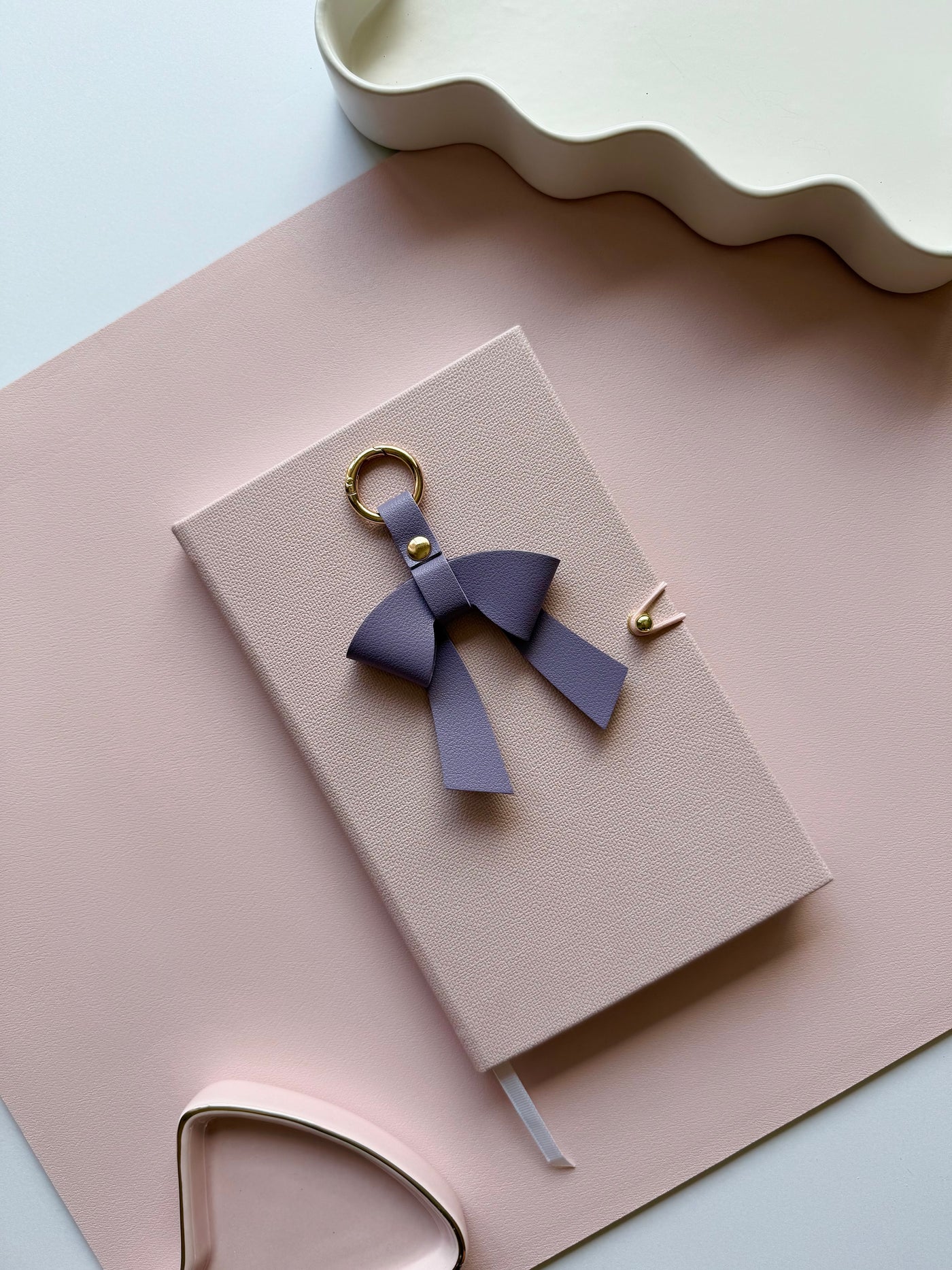 Lavender BOW BAG CHARM