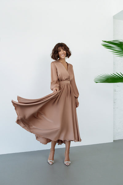 Mocco MIDI LONG SLEEVE DRESS (ARTICLE C393)