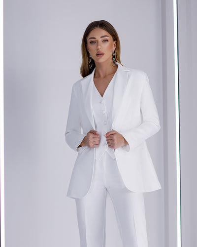 White REGULAR-FIT 3-PIECE SUIT (ARTICLE 402)