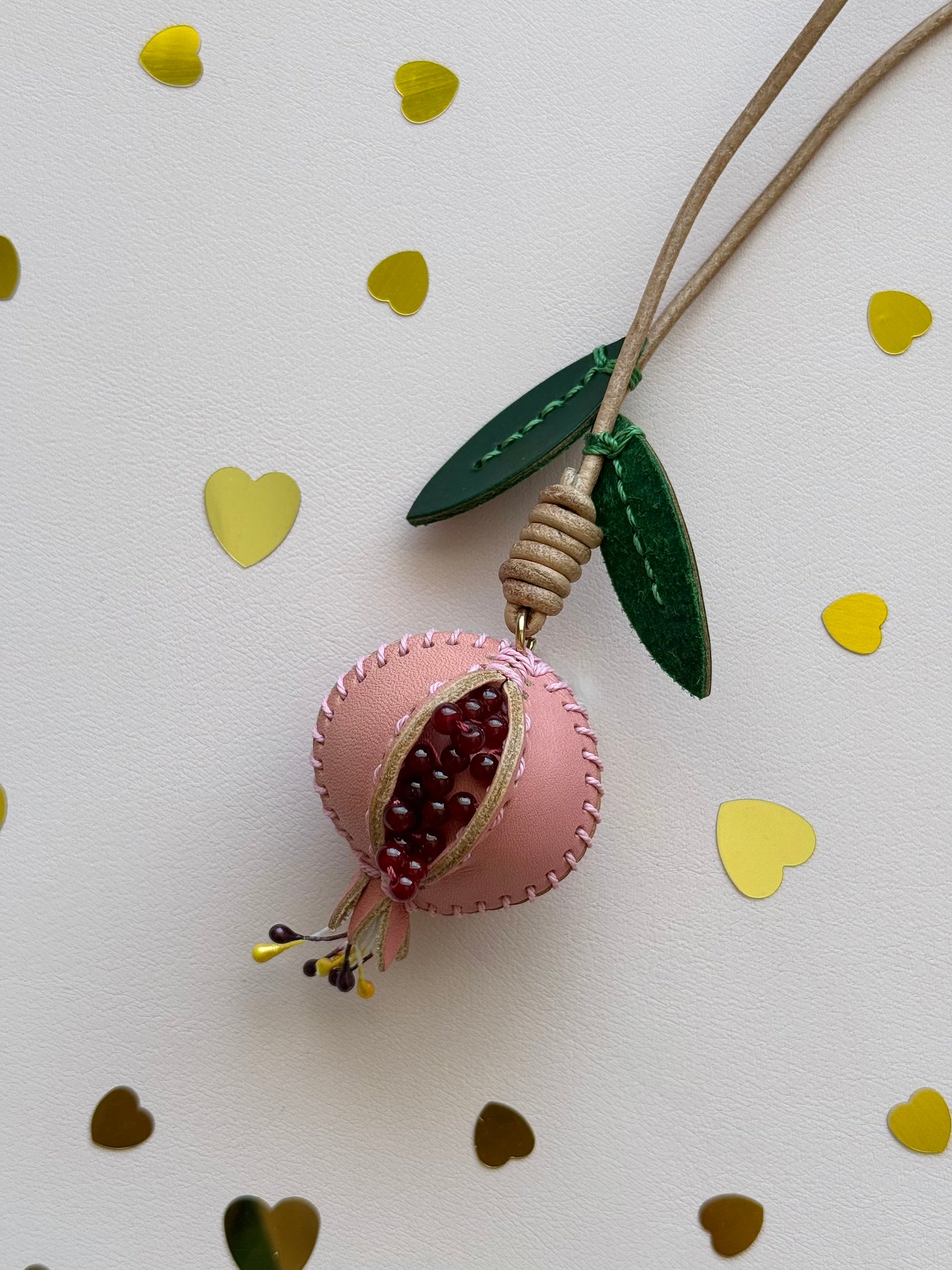 Pomegranate bag charm