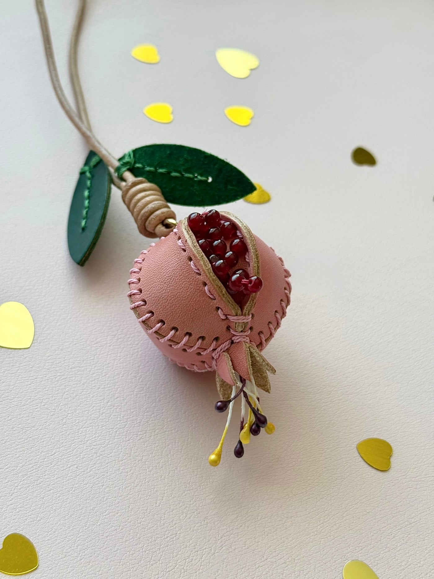 Pomegranate bag charm