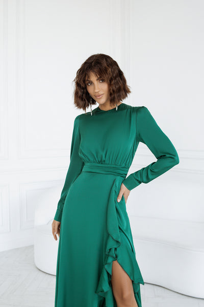 Emerald THIGH-SLIT MAXI DRESS (ARTICLE C257)