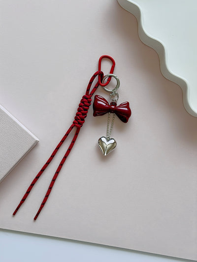 Red bow keychain