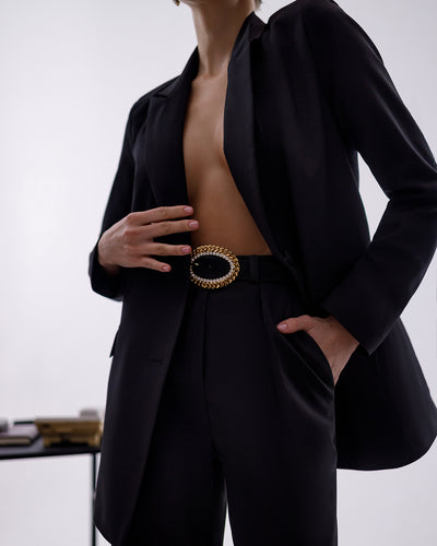 Black OVERSIZED 2-PIECE SUIT (ARTICLE 410)