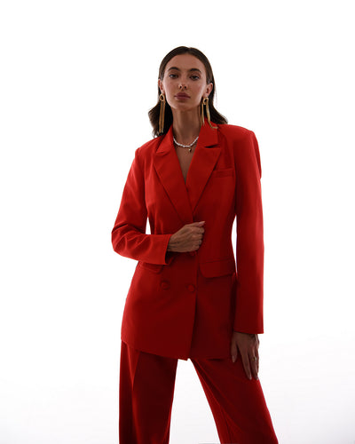 Red DOUBLE BREASTED SUIT 3-PIECE (ARTICLE 300)