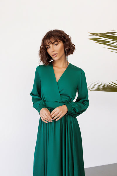 Emerald MIDI LONG SLEEVE DRESS (ARTICLE C393)