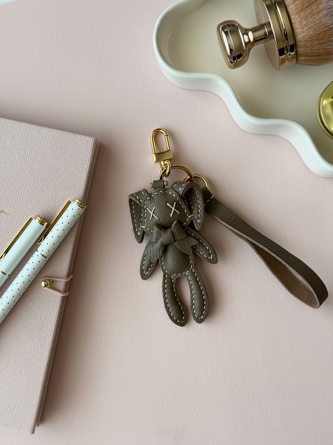 Bunny Leather Keychain