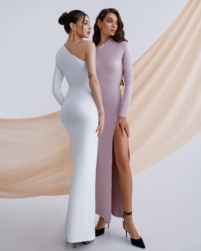 Lavender ONE-SHOULDER MAXI DRESS (ARTICLE 262)