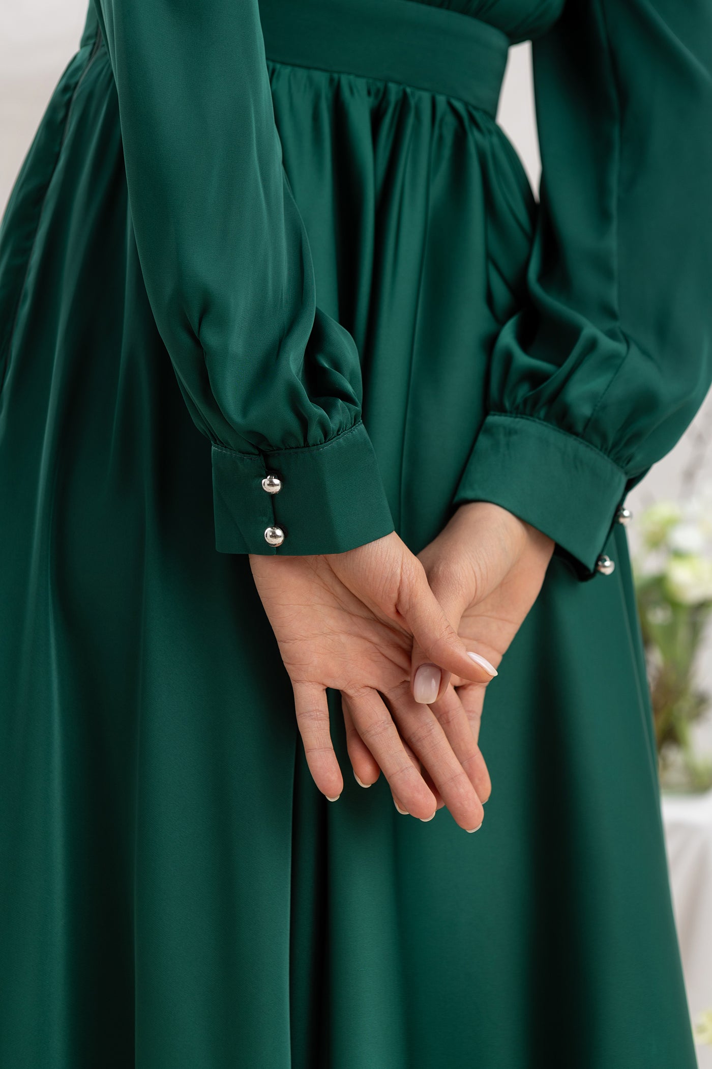 Emerald MIDI LONG SLEEVE DRESS (ARTICLE C393)