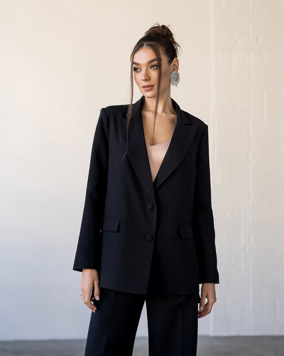 Black extended back 2-piece suit (article 409)