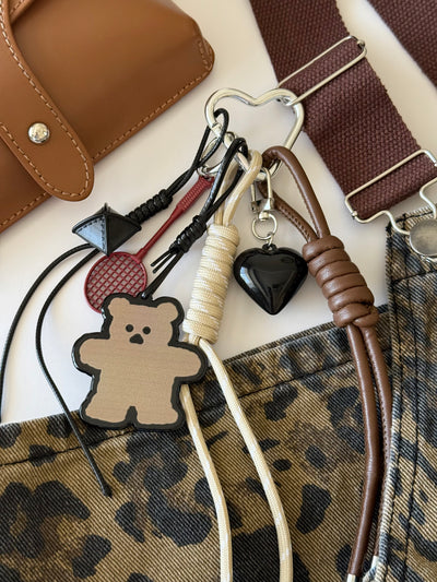 Leather & Teddy Bag Charm