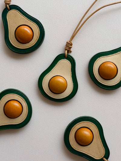 Avocado LEATHER BAG CHARM