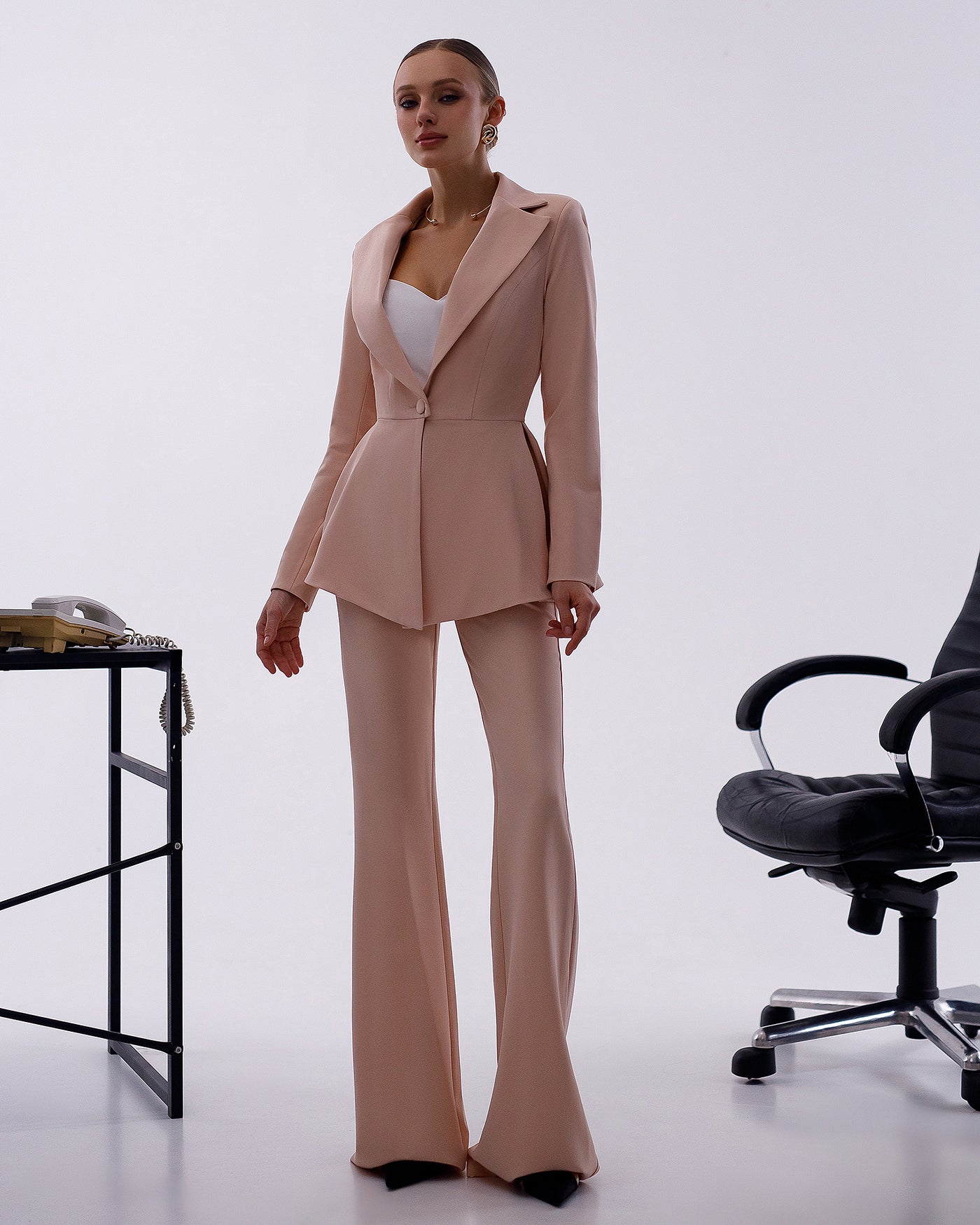 Beige SINGLE-BREASTED SUIT 2-PIECE (ARTICLE 421)