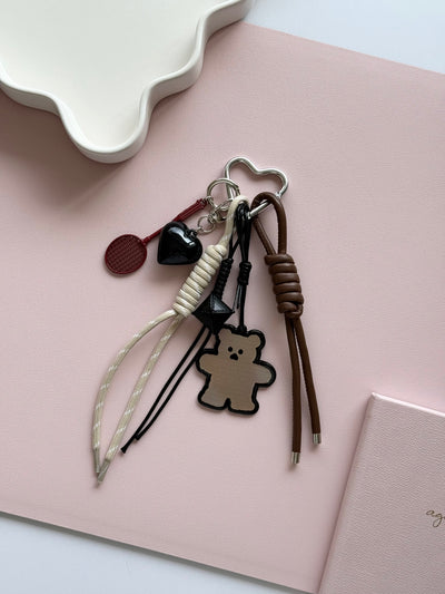 Leather & Teddy Bag Charm