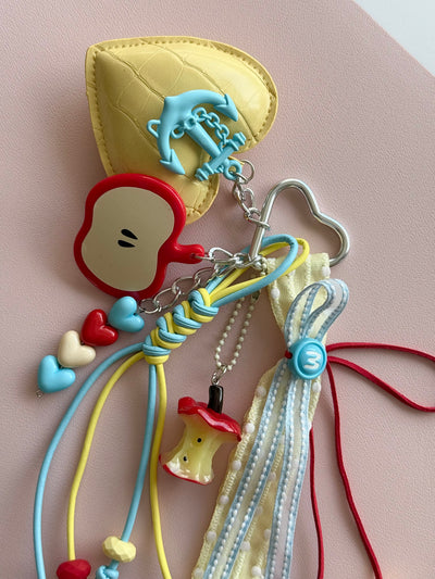 Multicolored "Juicy Love" keychain