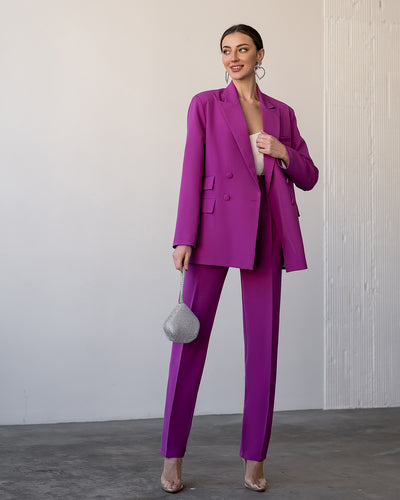 Purple Double-Breasted Suit 2-Piece (article 404)