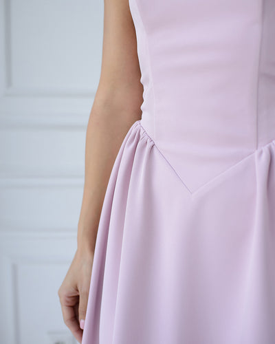 Dusty Pink CORSETED STRAPLESS DRESS (ARTICLE 503)