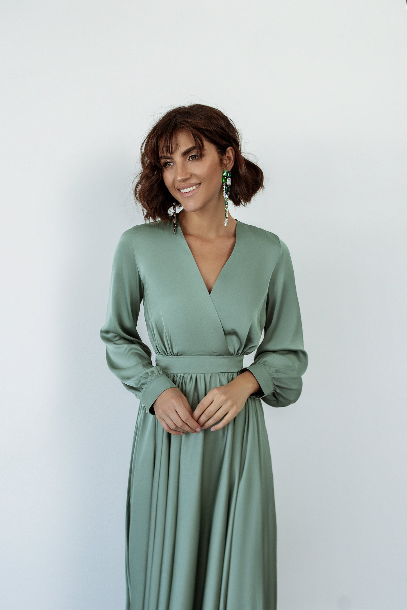 Olive MIDI LONG SLEEVE DRESS (ARTICLE C393)