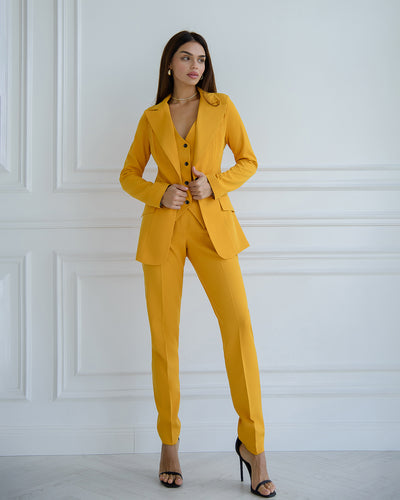 Mustard Office Slim-Fit 3-Piece Suit (article 033)