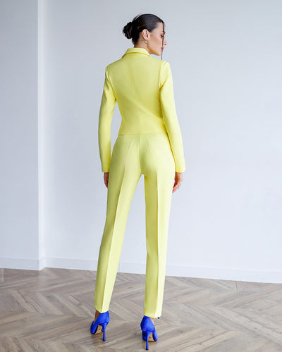 Yellow Crop Jacket Suit 2-Piece (article 419)