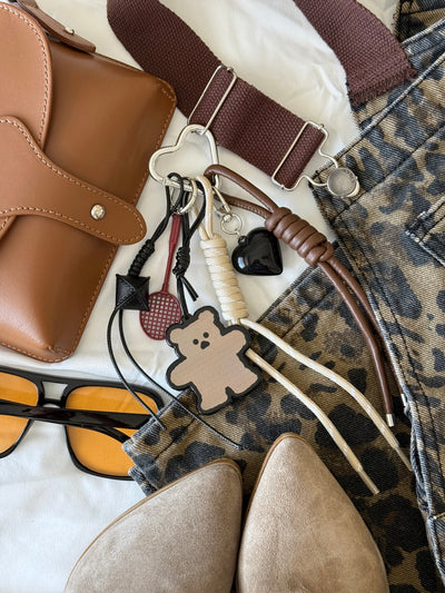 Leather & Teddy Bag Charm
