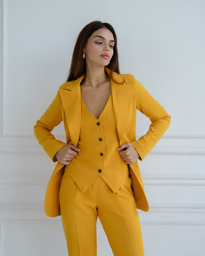 Mustard Office Slim-Fit 3-Piece Suit (article 033)