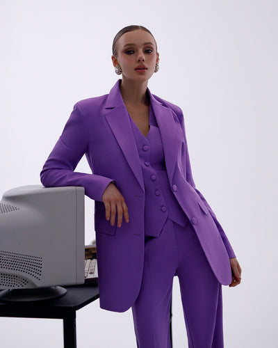 Purple REGULAR-FIT 3-PIECE SUIT (ARTICLE 402)