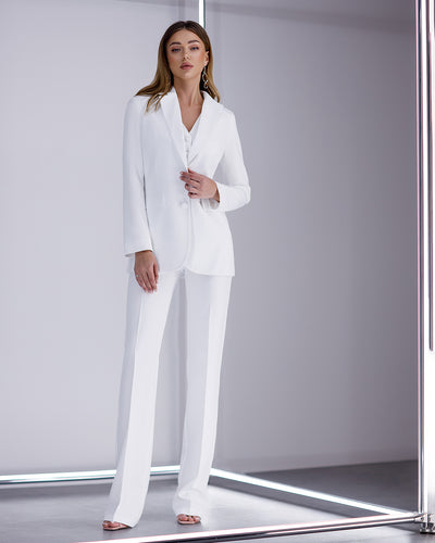 White REGULAR-FIT 3-PIECE SUIT (ARTICLE 402)