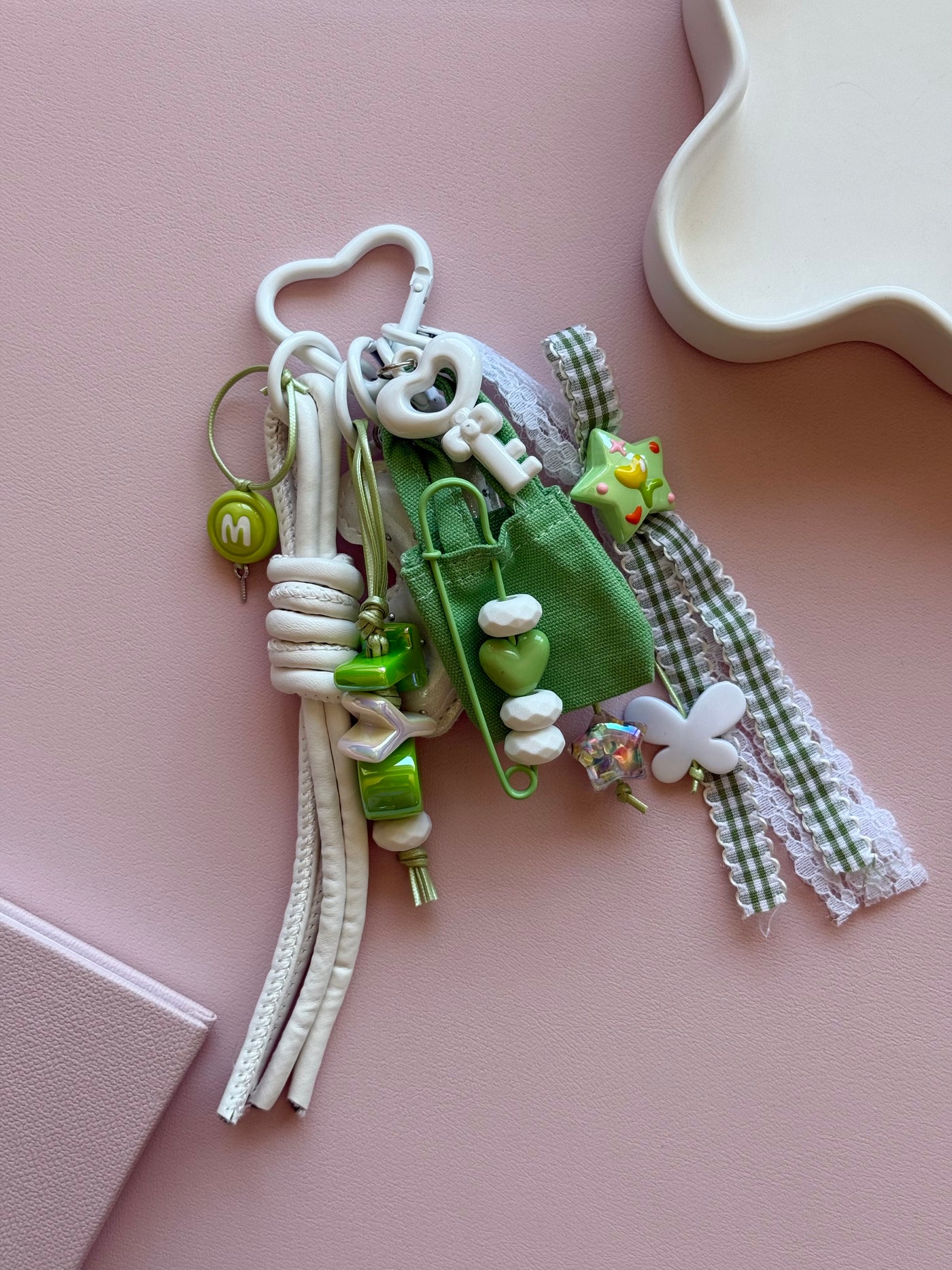 Neon green summer keychain