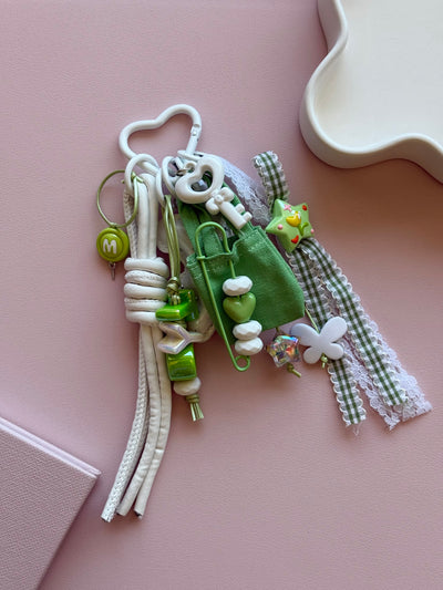 Neon green summer keychain