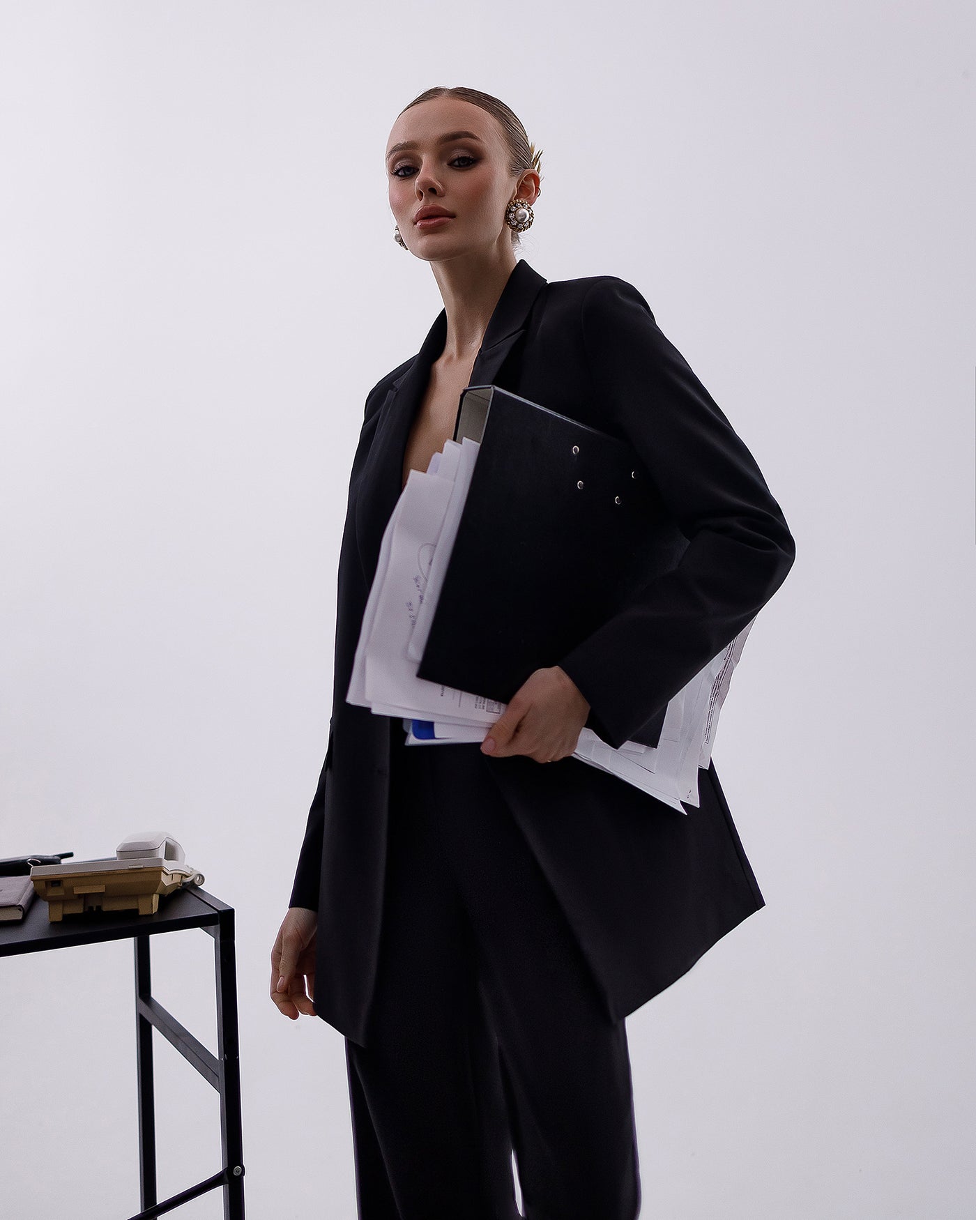 Black OVERSIZED 2-PIECE SUIT (ARTICLE 410)