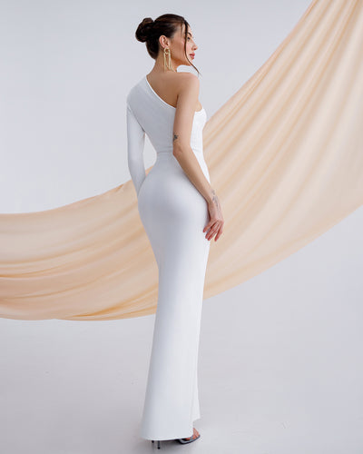 White One-Shoulder Maxi Dress (article 262)