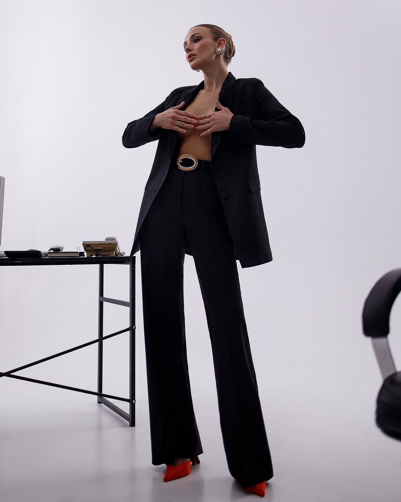 Black OVERSIZED 2-PIECE SUIT (ARTICLE 410)