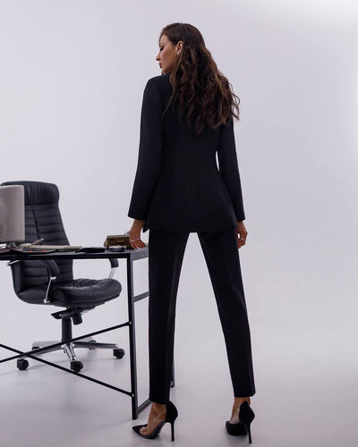 Black OFFICE SLIM-FIT 3-PIECE SUIT (ARTICLE 033)