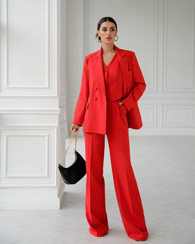 Red DOUBLE-BREASTED 3-PIECE SUIT (ARTICLE 424)