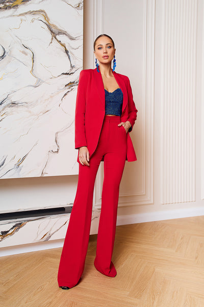 Red SHAWL LAPEL SUIT 2-PIECE (ARTICLE C384)