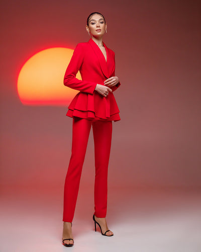 Red SHAWL LAPEL SUIT 2-PIECE (ARTICLE 365)