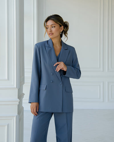 Grey DOUBLE-BREASTED 3-PIECE SUIT (ARTICLE 424)