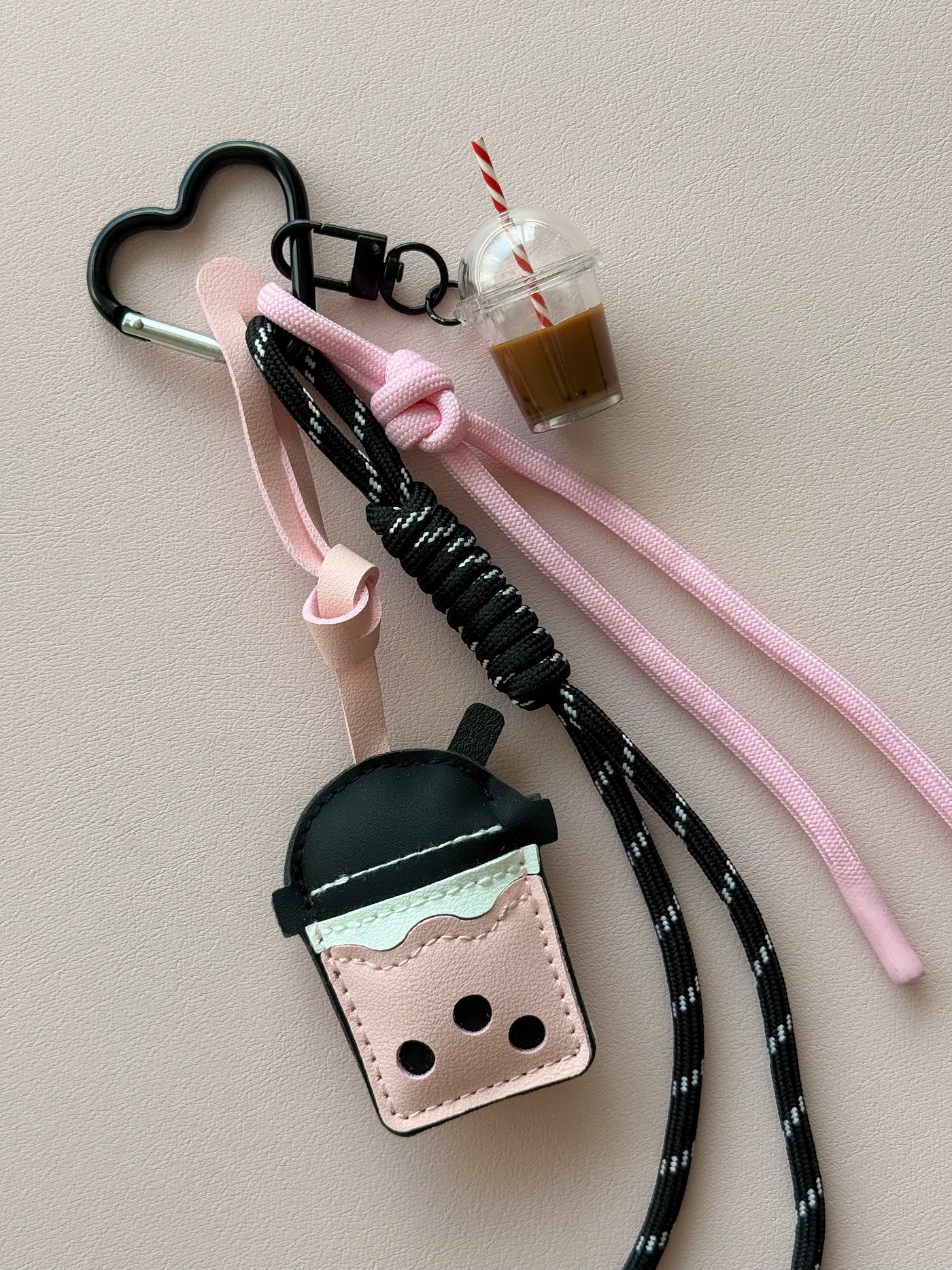 Pink BOBA TEA KEYCHAIN