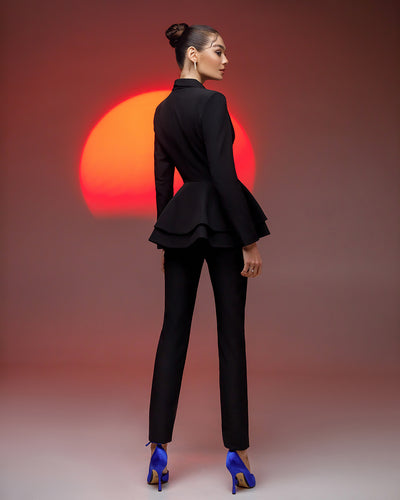 Black SHAWL LAPEL SUIT 2-PIECE (ARTICLE 365)