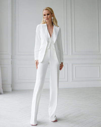 White SATIN LAPELS 3-PIECE SUIT (ARTICLE 420)