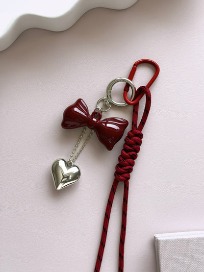 Red bow keychain