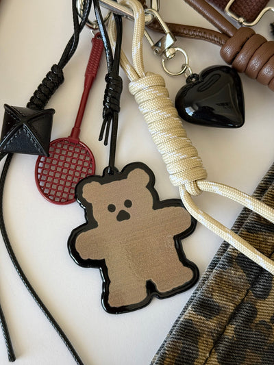 Leather & Teddy Bag Charm